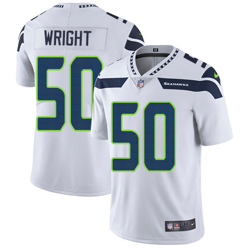 Nike Seahawks #50 K.J. Wright White Men's Stitched NFL Vapor Untouchable Limited Jersey - Click Image to Close